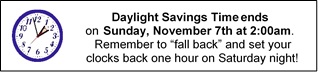 Standard Time Fall Back Graphic